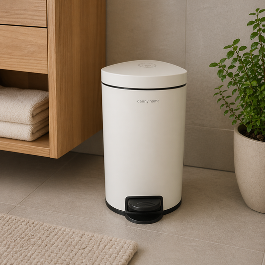Danny Home White Garbage Can 12L