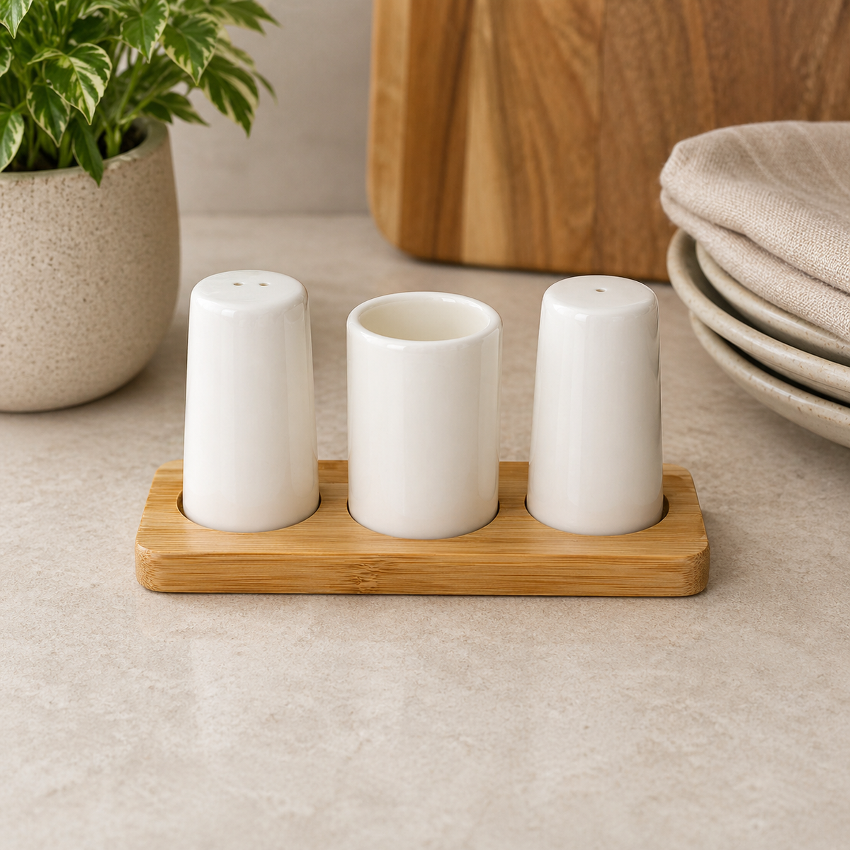 Danny Home Salt & Pepper Shaker with Stand 3pcs