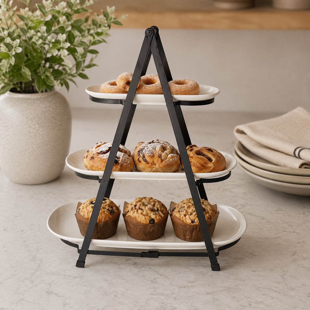 Danny Home 3 Tier Serving Stand & Platter