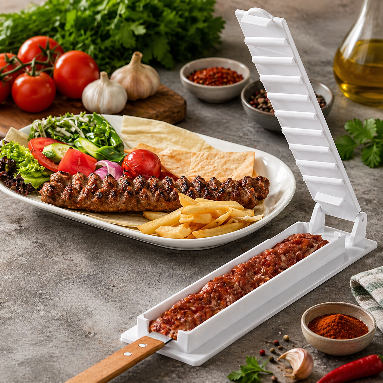 Manual Kabab Making Tool