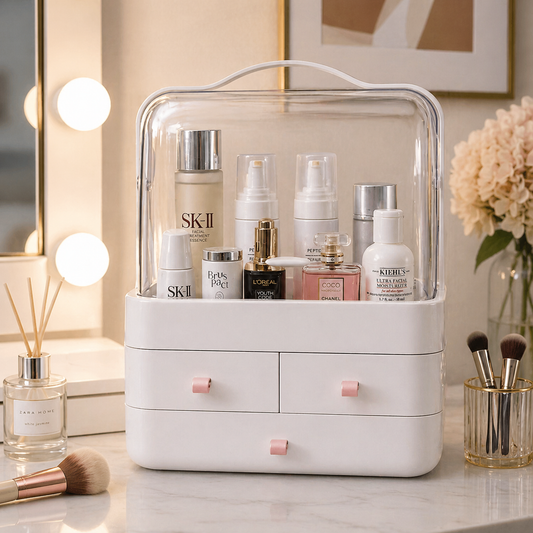 Dustproof Makeup Organizer with Drawers