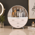 Luxury Oval Dustproof Makeup Organizer with Drawers