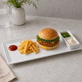 Brilliant 16-Inch Rectangular Serving Plate with 6.25-Inch Dip Tray