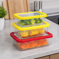 Limon 3 Pcs Glass Container Set