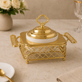 Brilliant Round Bowl with Metal Stand
