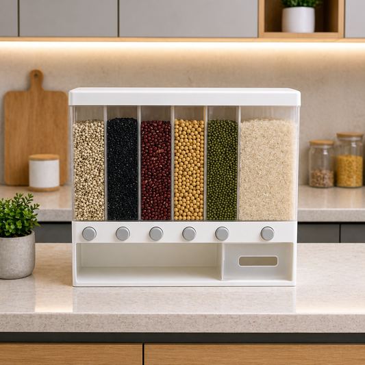 10 Kg Wall Mounted Divided Rice and Cereal Dispenser