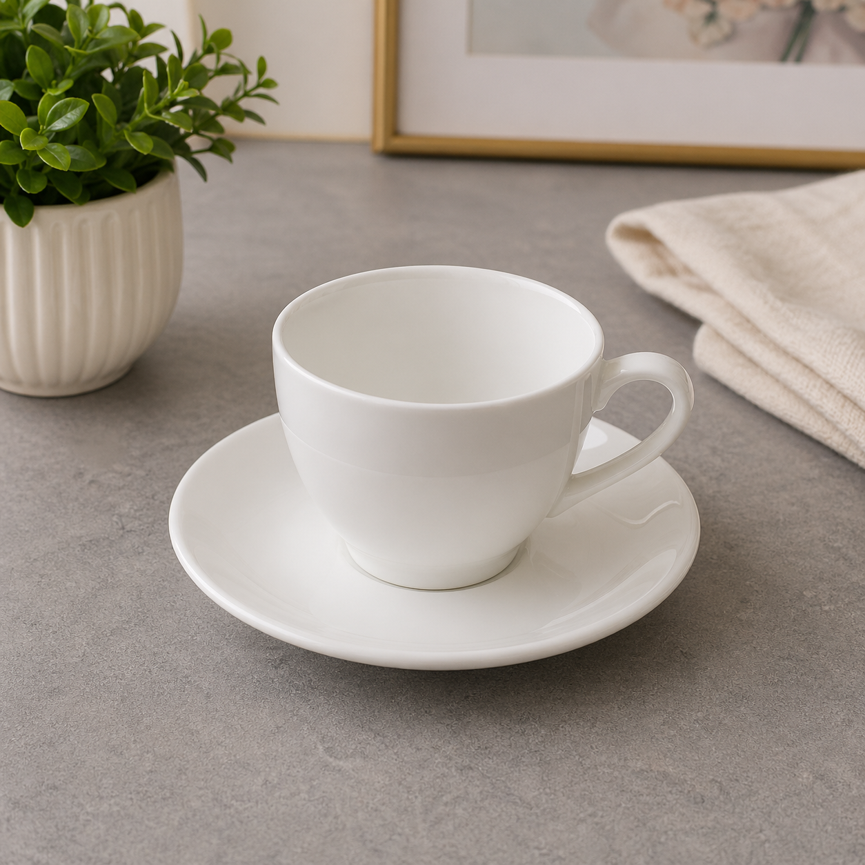 Brilliant Ceramic Cup & Saucer Set