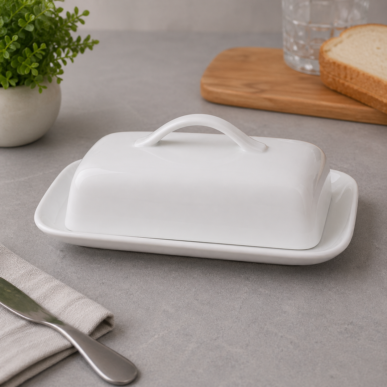 Brilliant Ceramic Butter Dish with Lid