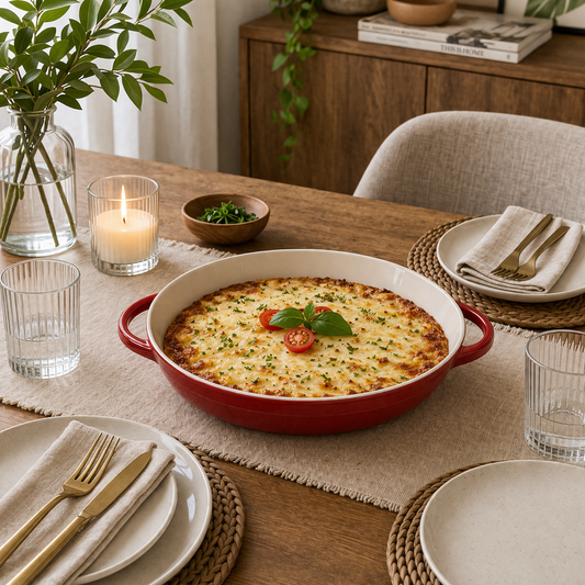 Danny Home Premium 15" Porcelain Bakeware Dish with Handles – OvenFresh Series