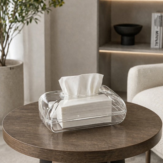 Modern Clear Acrylic Tissue Box Holder