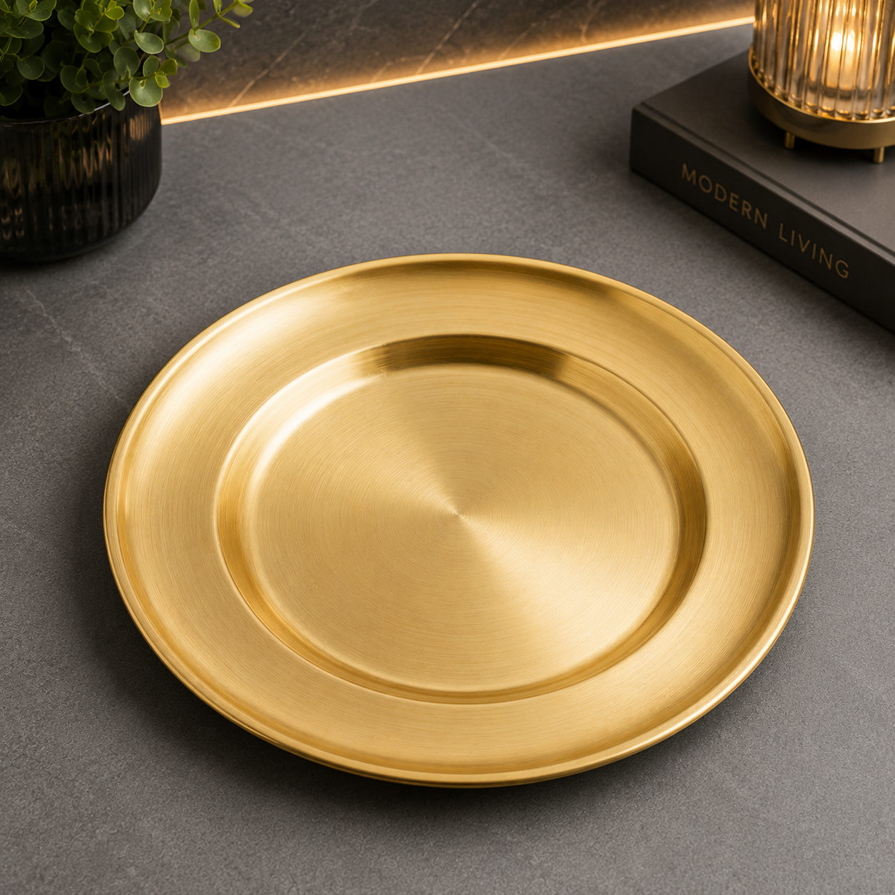 Luxury Golden Juliana Style Plate – 30cm