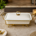 Brilliant Imperial Luxe 13" Ceramic Casserole with Metal Stand