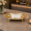 Brilliant Royal Blossom Gold Rectangle Deep Tray – 34x17x11cm