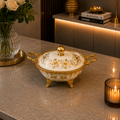 Brilliant Royal Gold Round Deep Casserole Tray – 36.5x21cm