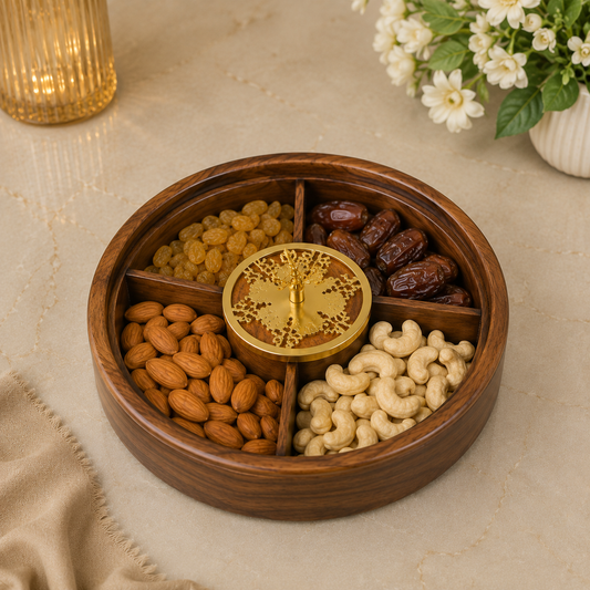 Royal 4-Section Dry Fruit Serving Box