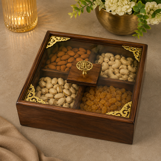 Royal Glass Lid Dry Fruit Box