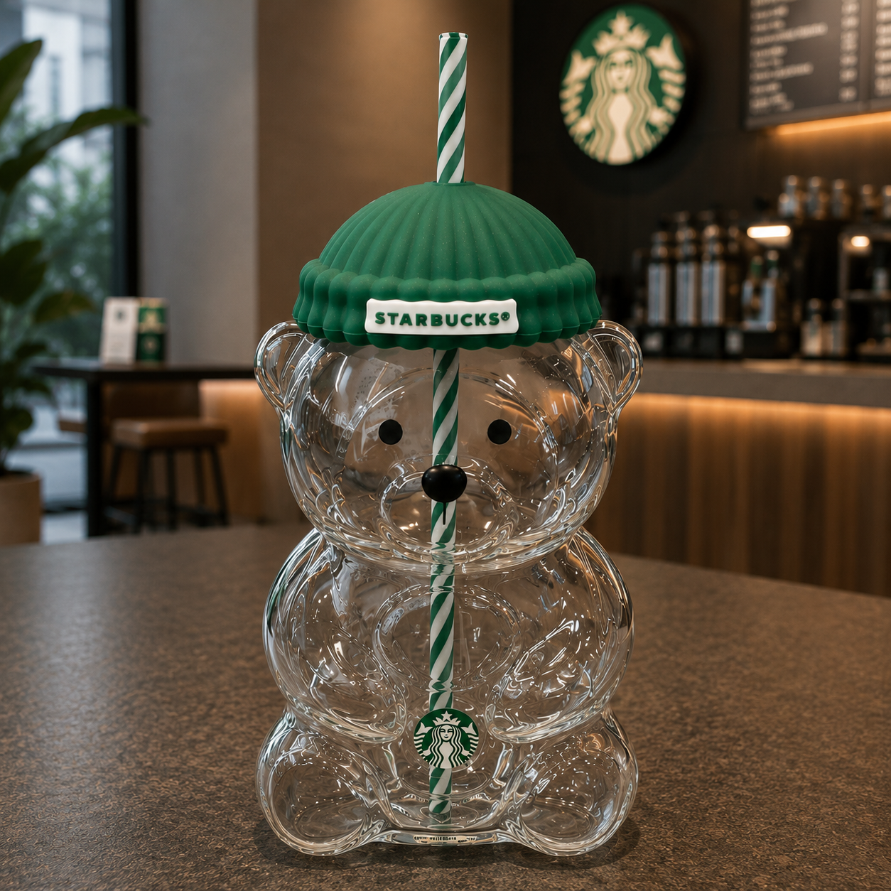 Starbucks Bearista Glass Cold Cup - 20oz