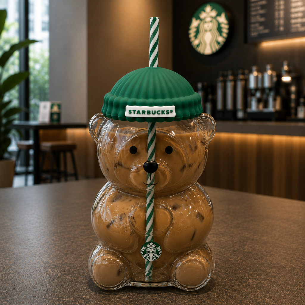 Starbucks Bearista Glass Cold Cup - 20oz