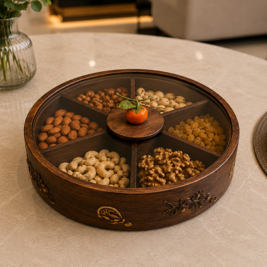 Mandarin Elegance Dry Fruit Serving Box