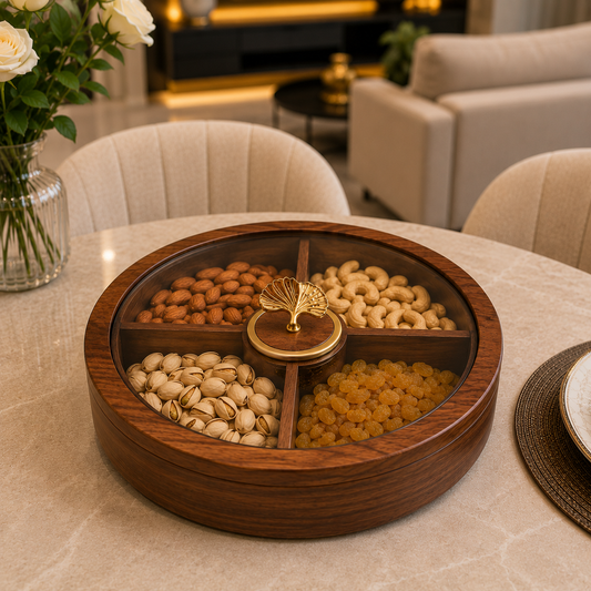 Golden Leaf Luxury Dry Fruit Box