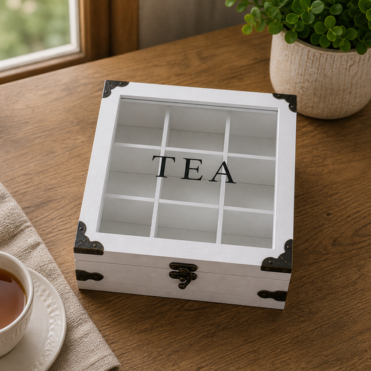 Premium Wooden Tea Bag Storage Box