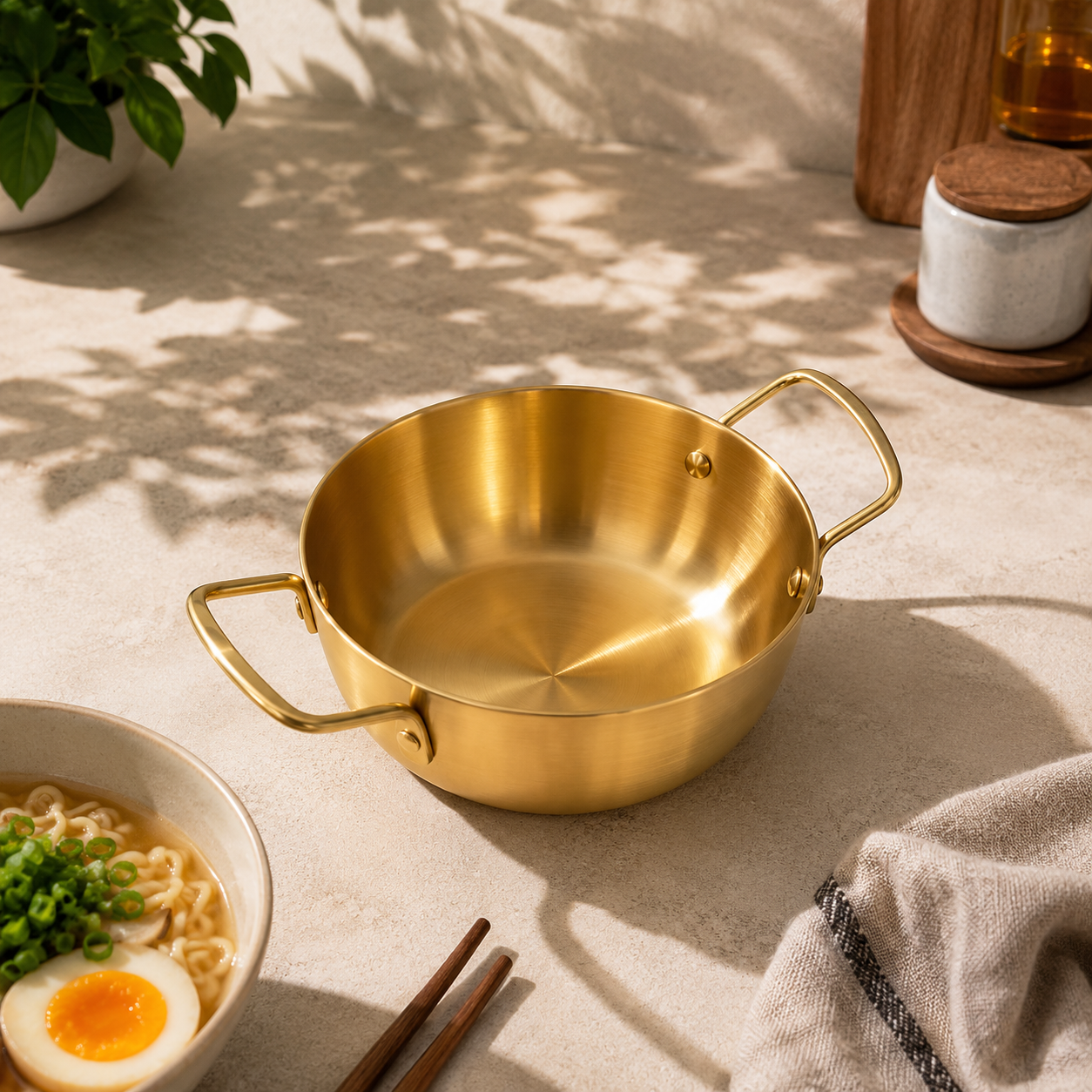 Korean Ramen Pot Gold – 16cm