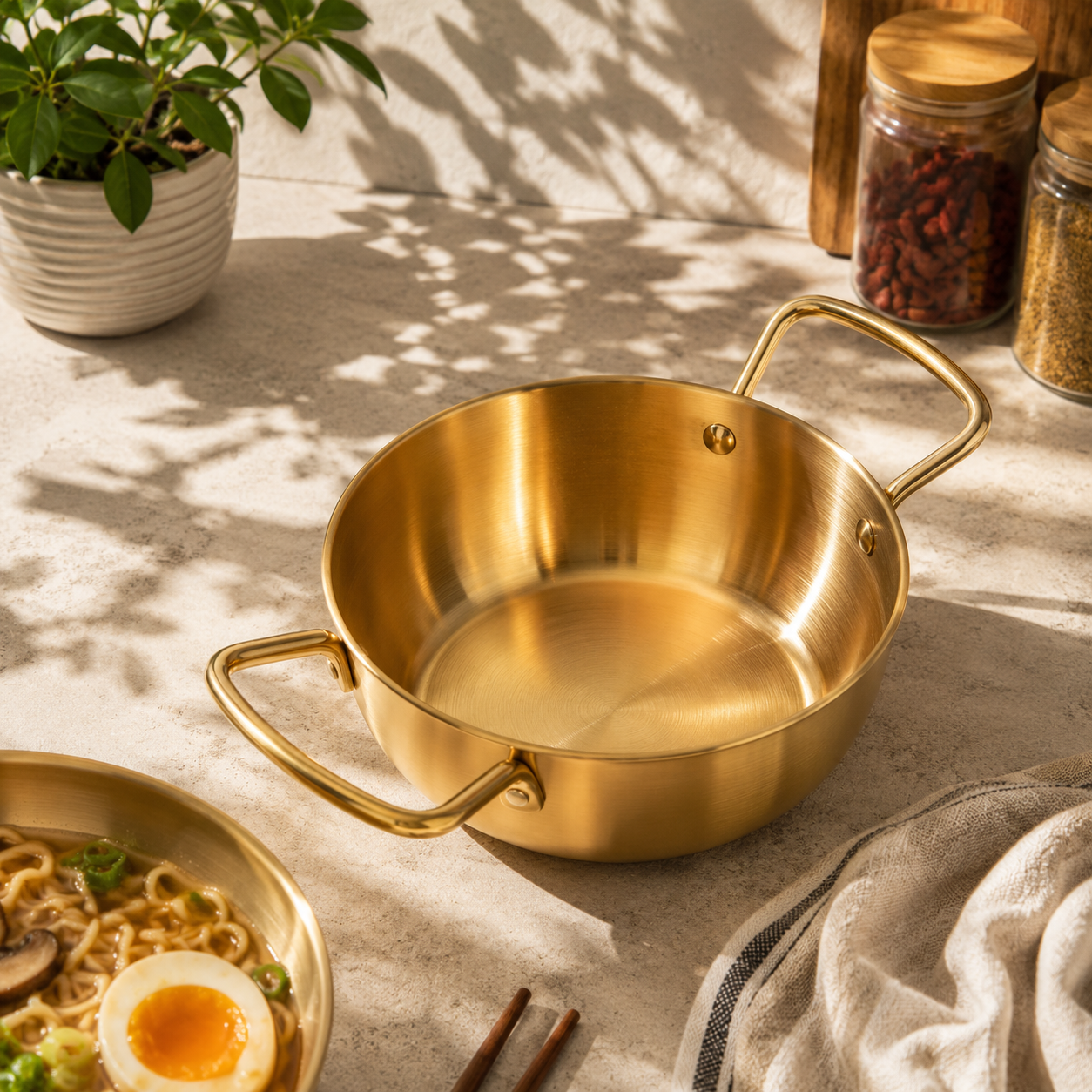 Korean Ramen Pot Gold – 16cm