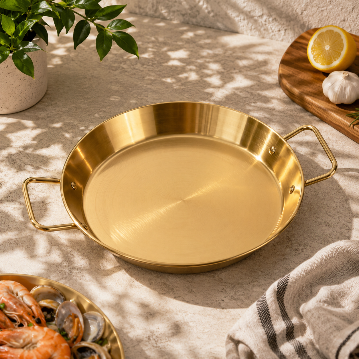 SeaFood Plate Gold – 20cm