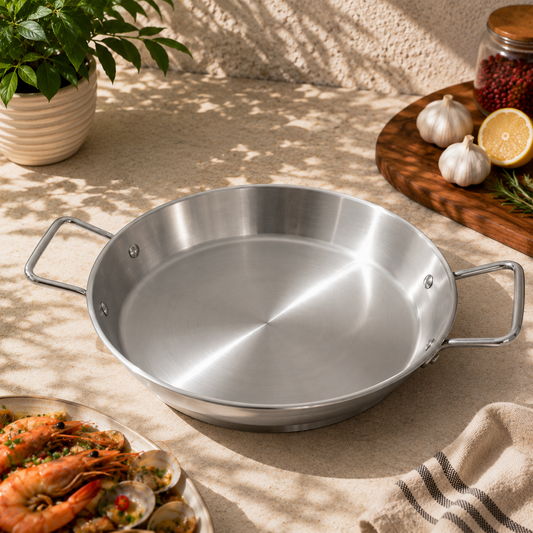 Pedestal Pan – 30cm Silver