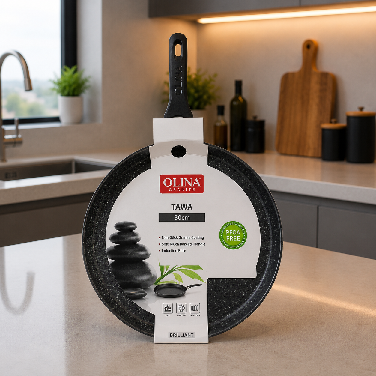 OLINA Granite Tawa – 30cm