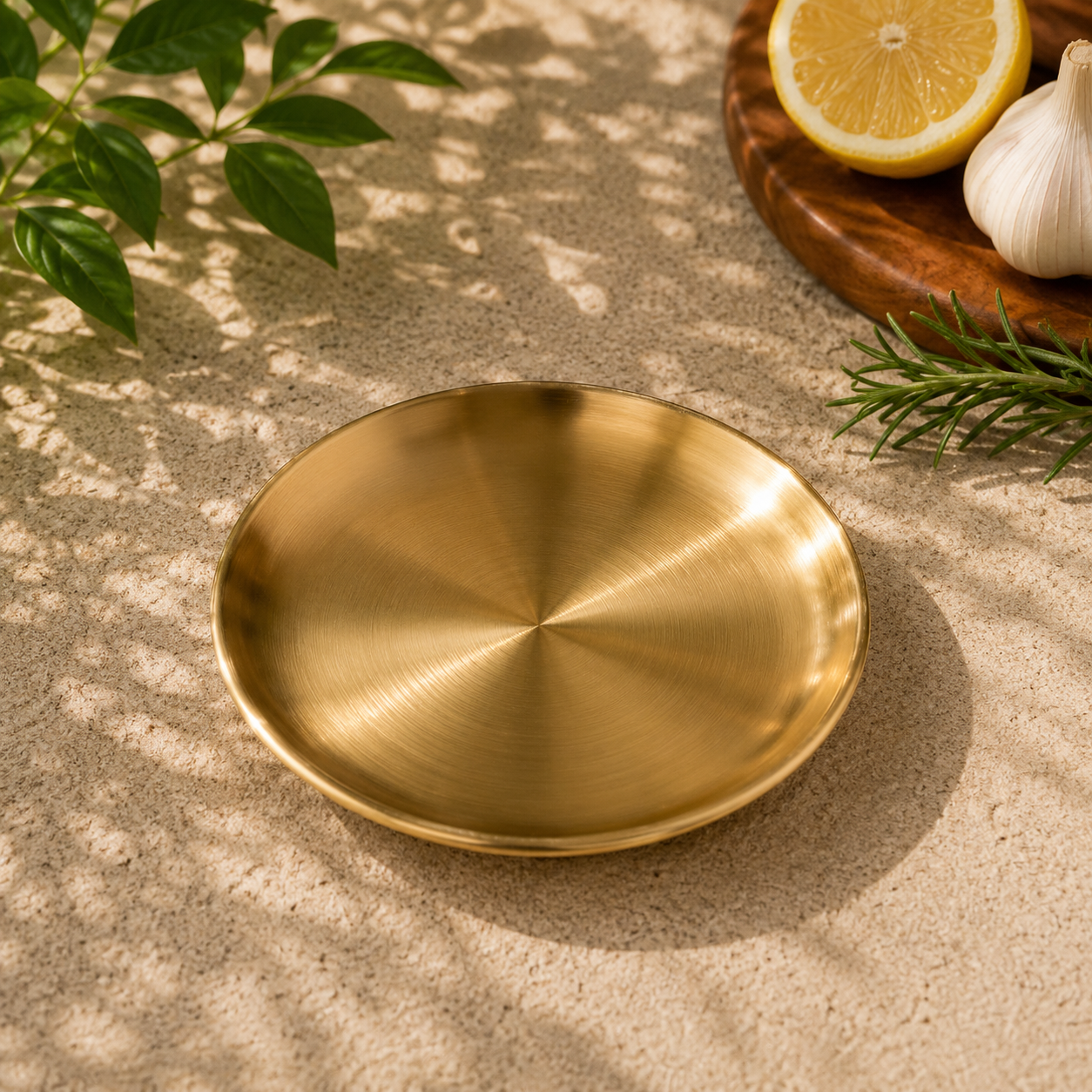 Barbecue Plate Gold – 20cm