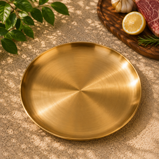 Barbecue Plate Gold – 26cm