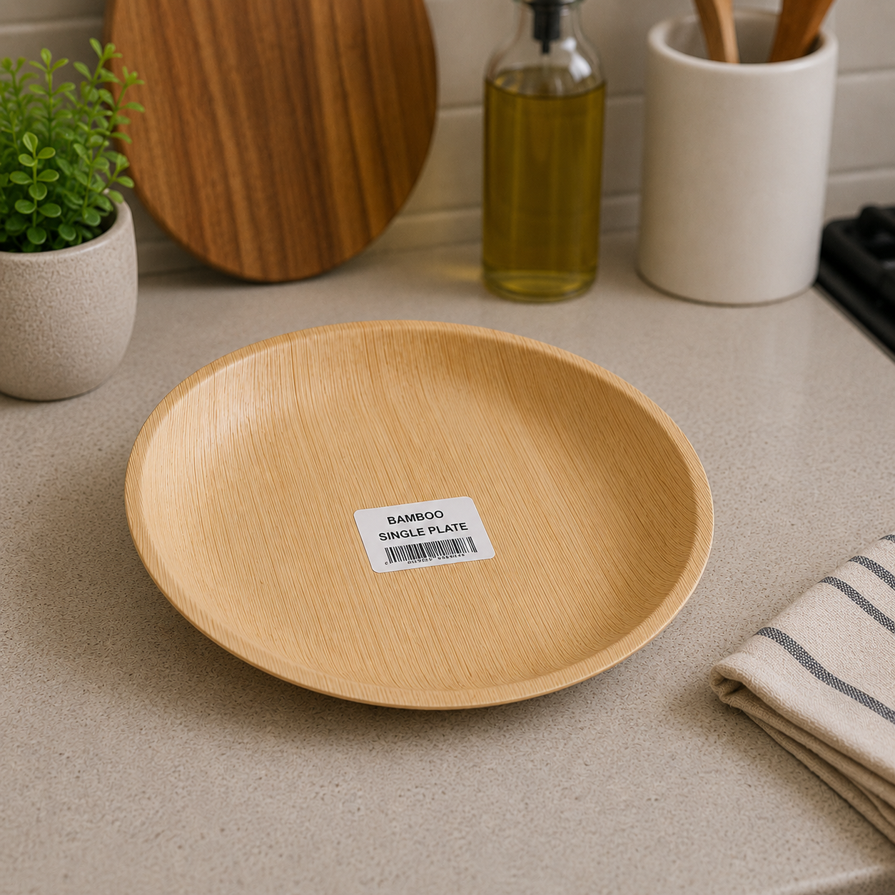 Bamboo Single Plate - 18cm