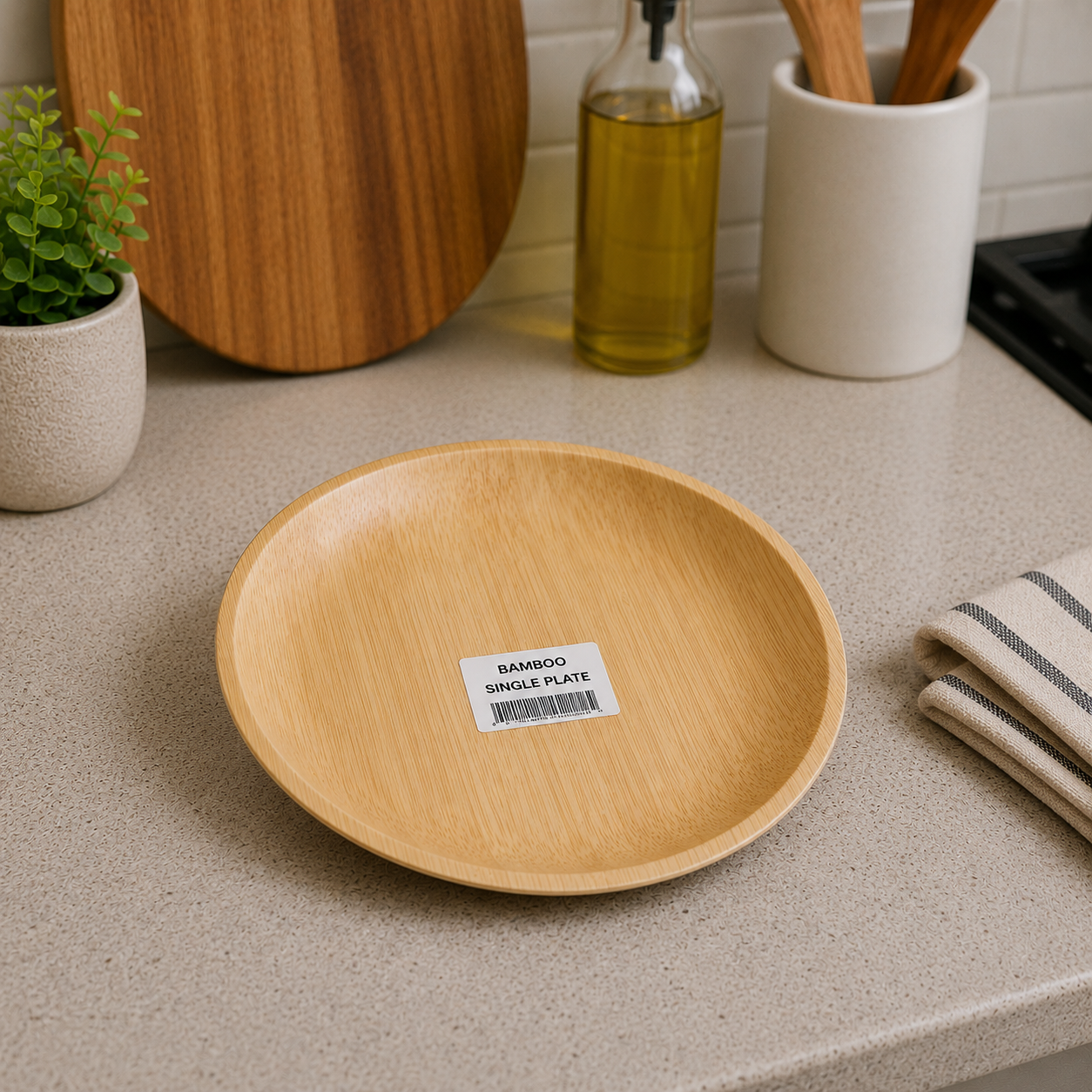 Bamboo Single Plate - 24cm