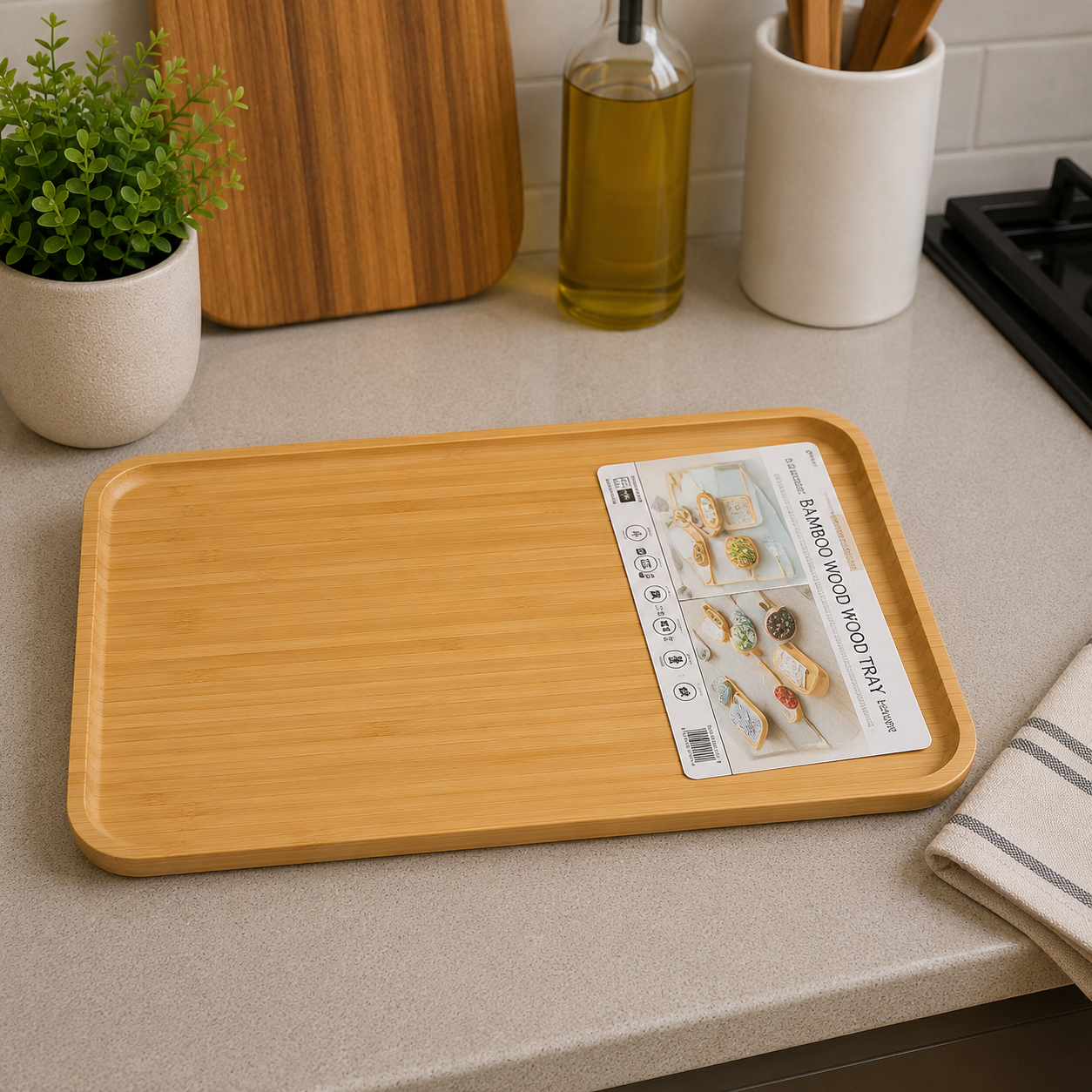 Bamboo Wood Food Tray