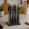 24Pcs Cutlery Set | Matte Black