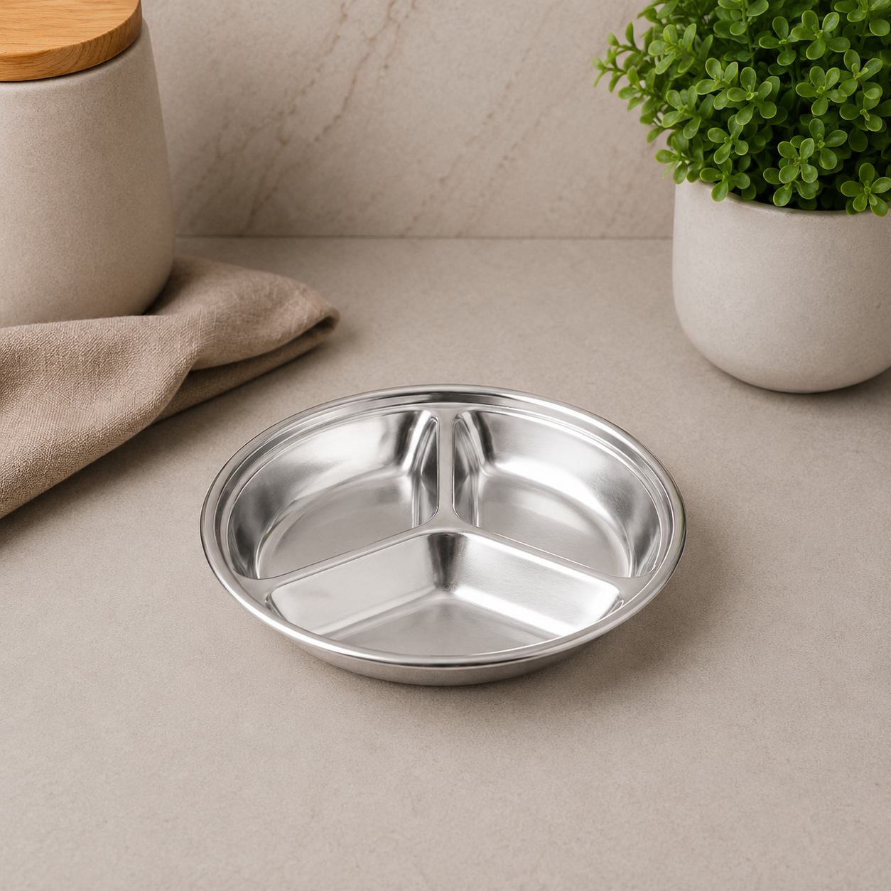 1×3 Sauce Dish – 12cm Silver Finish