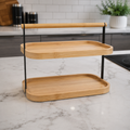 Bamboo Luxe 2-Tier Serving Stand