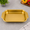 Luxury Gold Stainless Steel Serving Dish – 47x29x6cm