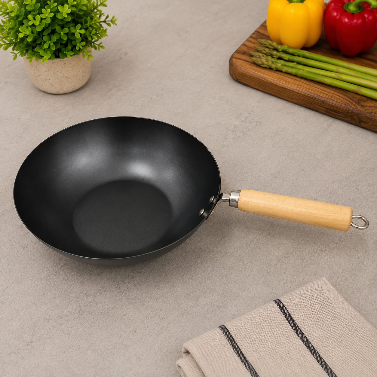 Classic Non-Stick Wok Pan – 22cm