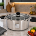 Alpenberg30cm / 9L Stainless Steel Pot with Glass Lid