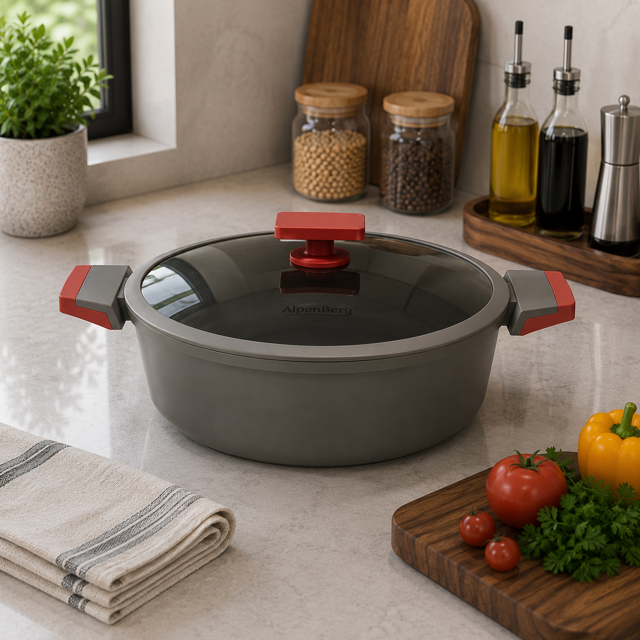 28cm Glass Lid Casserole Pot