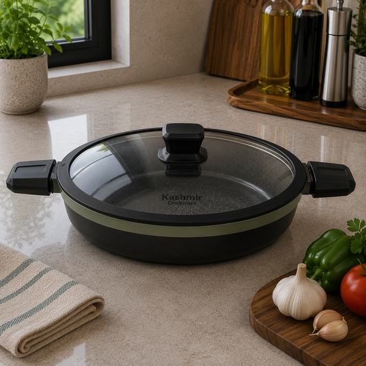 Alpenberg 30cm Shallow Pot with Glass Lid