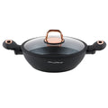 Florina Poland Non-Stick Karahi with Induction Base & Glass Lid – 28cm