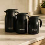 Penguin Stainless Steel Thermos Coffee Pot Vacuum Flask - Black
