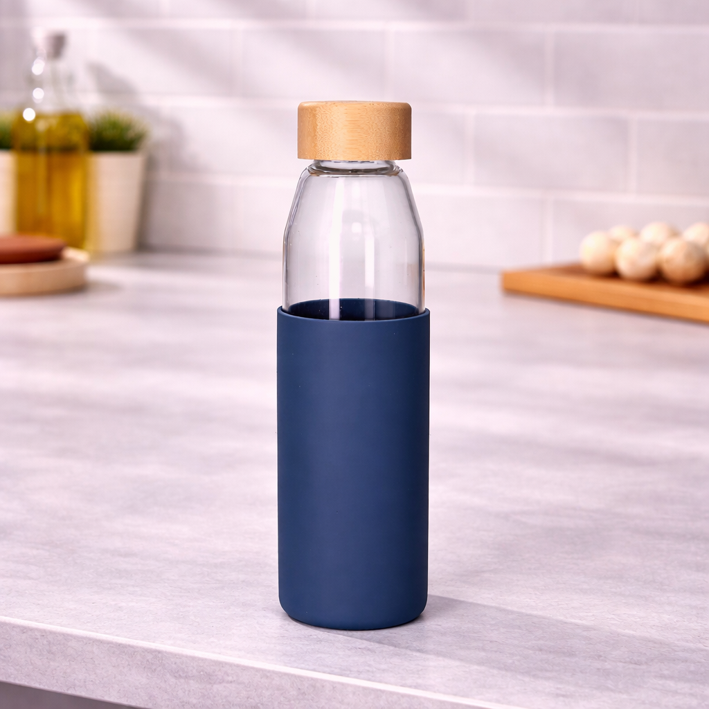 Danny Home Borosilicate Bottle With Beach Wood Lid 24cm