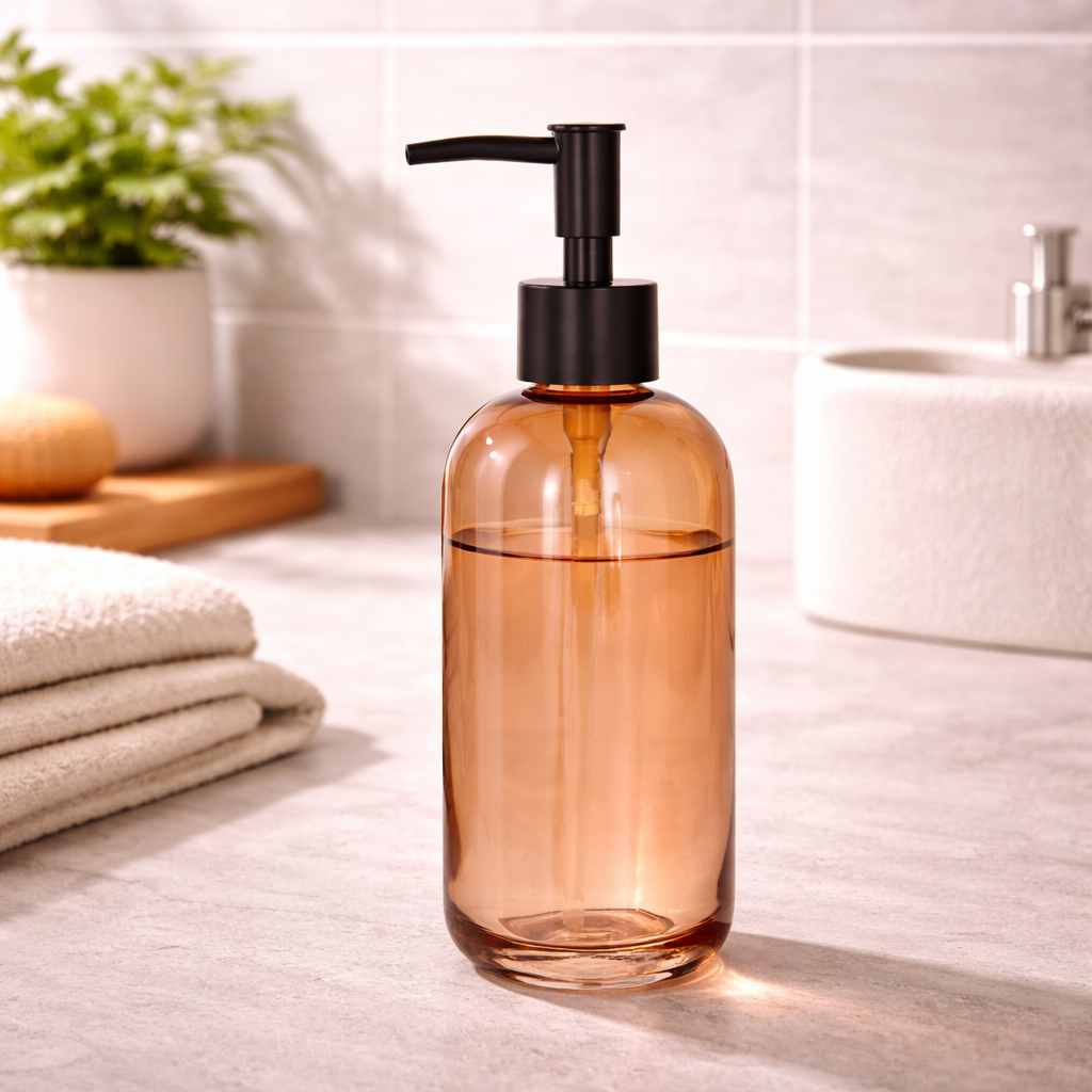 Danny Home Glass Bottle Soap Dispenser