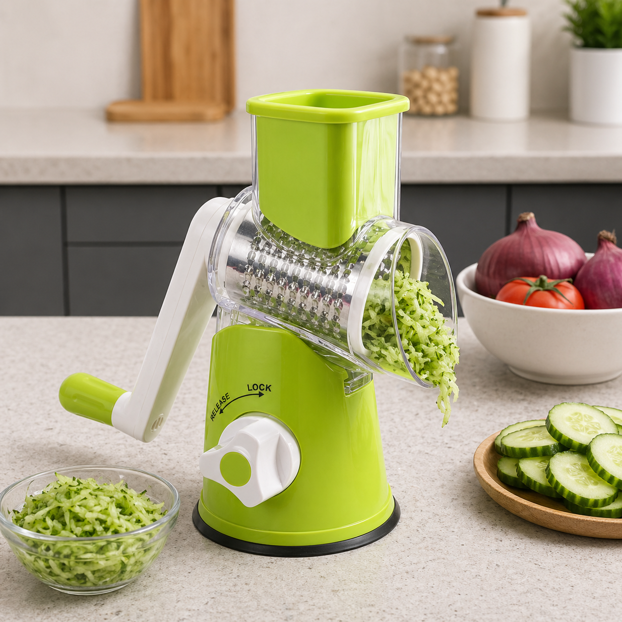 3 In 1 Rotatery Shredder Slicer Grinder