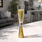 Hammered Champagne Flutes Glass - 4 Pcs