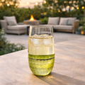 Golden Bottom Crystal Glass - Oval - Set of 6